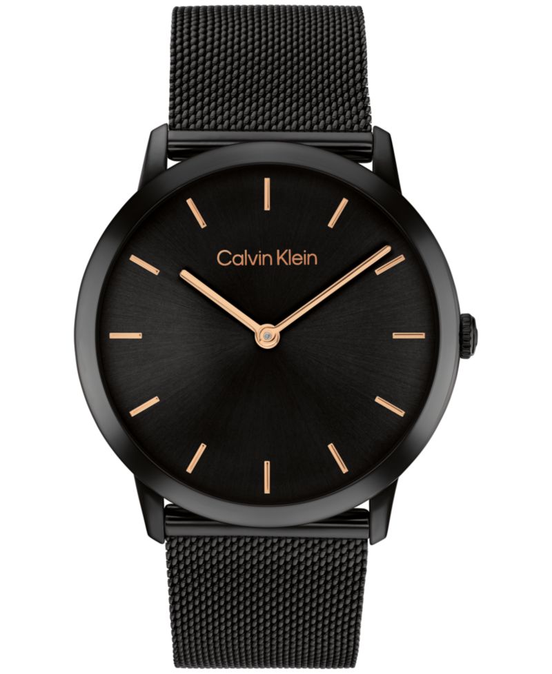 Women's Exceptional Black Stainless Steel Mesh Bracelet Watch 37mm