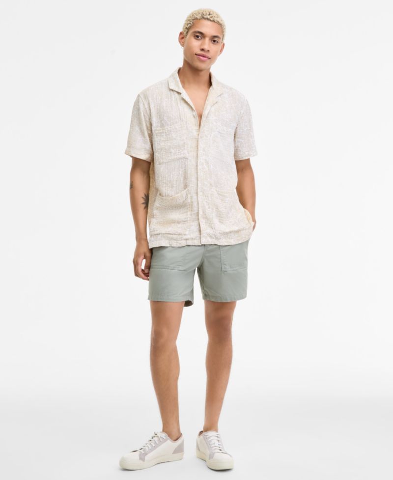 Men's Camp Mays Printed Cotton Button-Down Shirt