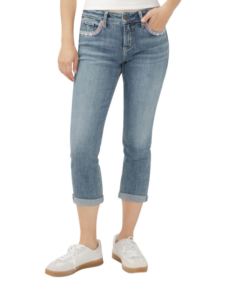 Women's Elyse Mid Rise Comfort Fit Capri Jeans