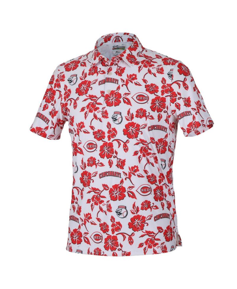 Men's White Cincinnati Reds Pua Performance Polo Shirt