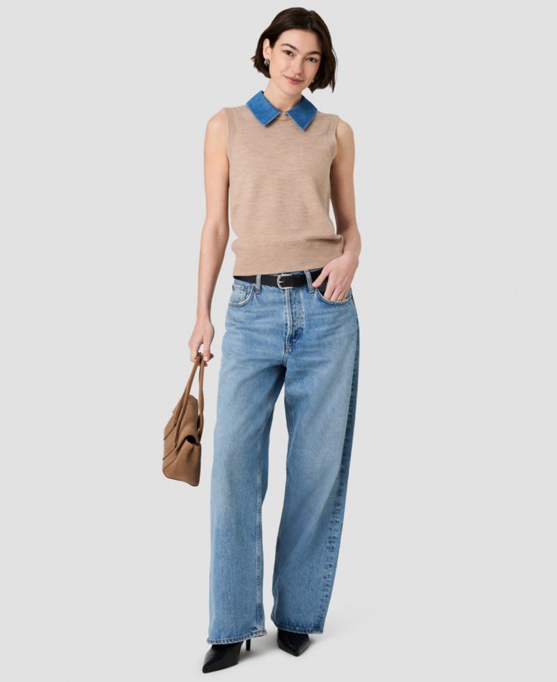 Women's Babysoft Collared Neck Knit Top