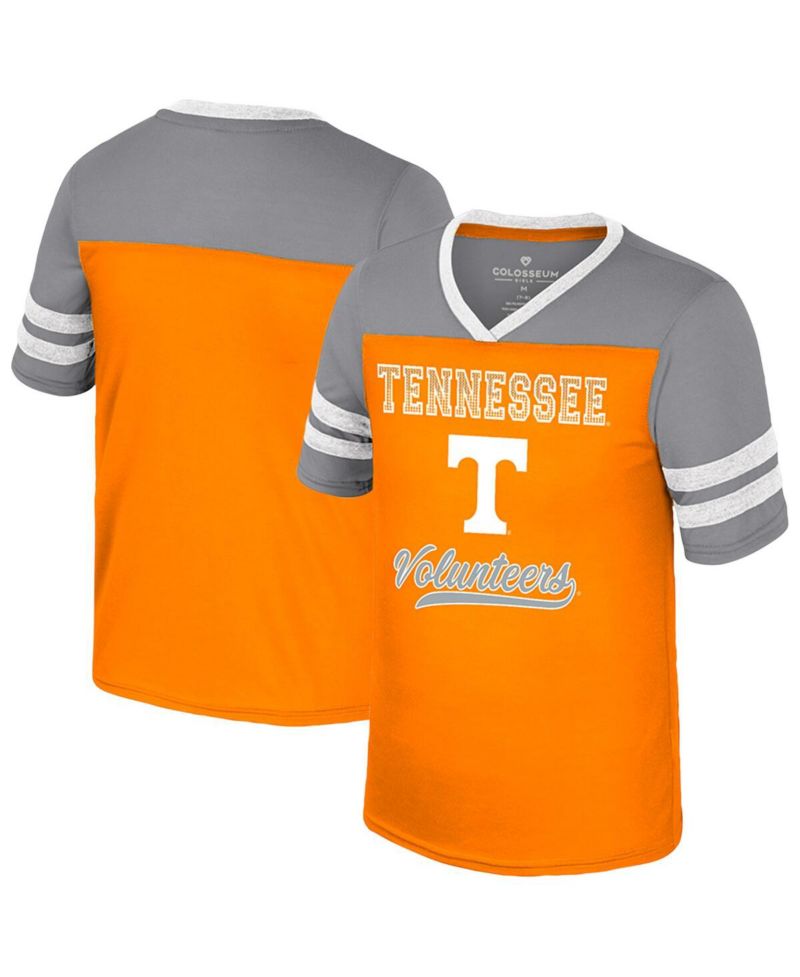 Big Girls Tennessee Orange Tennessee Volunteers Princess Bubblegum Bling T-Shirt