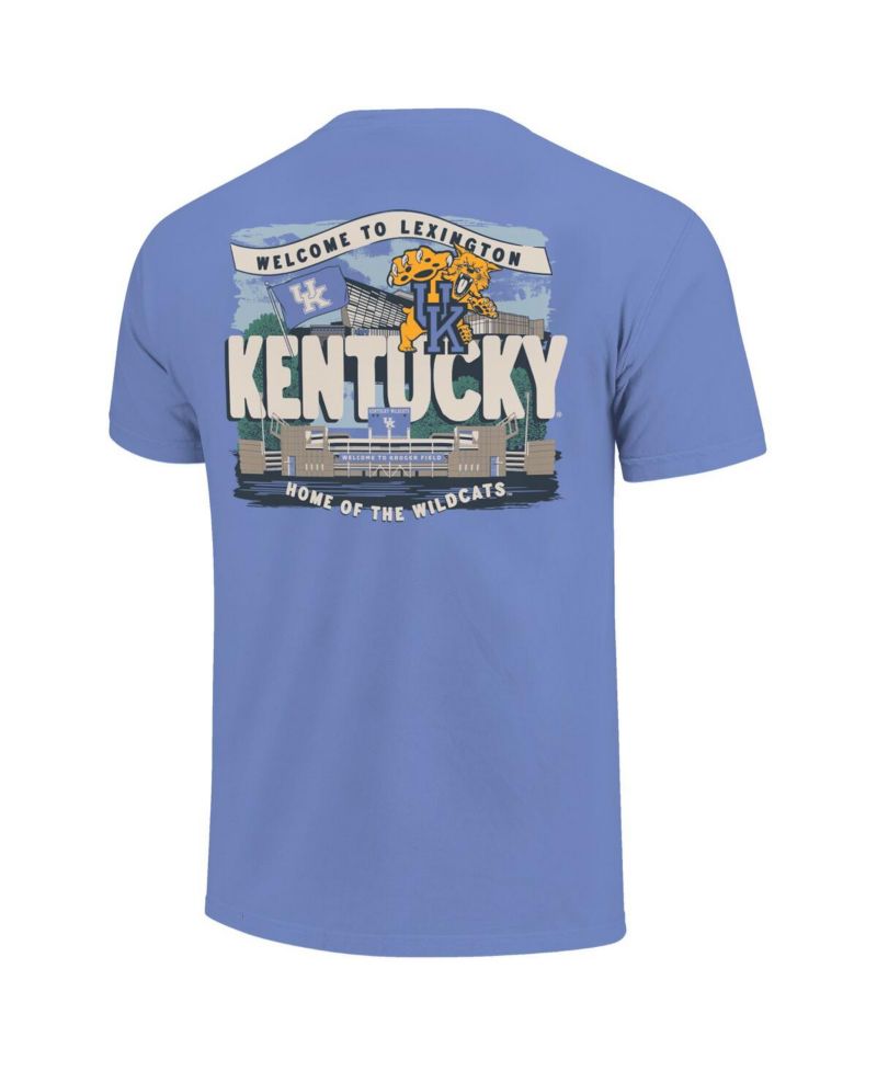 Big Boys and Girls Royal Kentucky Wildcats Comfort Colors Hyperlocal Campus Scene T-Shirt