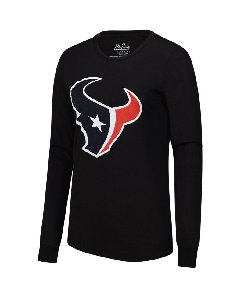 Women's C.J. Stroud Navy Houston Texans Player Name & Number Long Sleeve T-Shirt