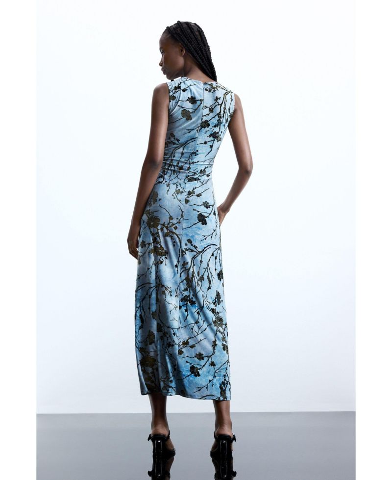 Women's Flocked midi dress