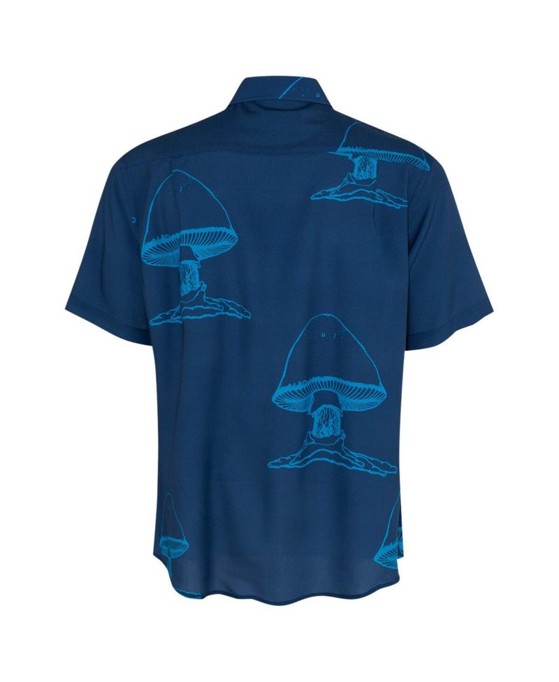 Men's Blue The Allman Brothers Band Large Mushroom Button-Down Shirt