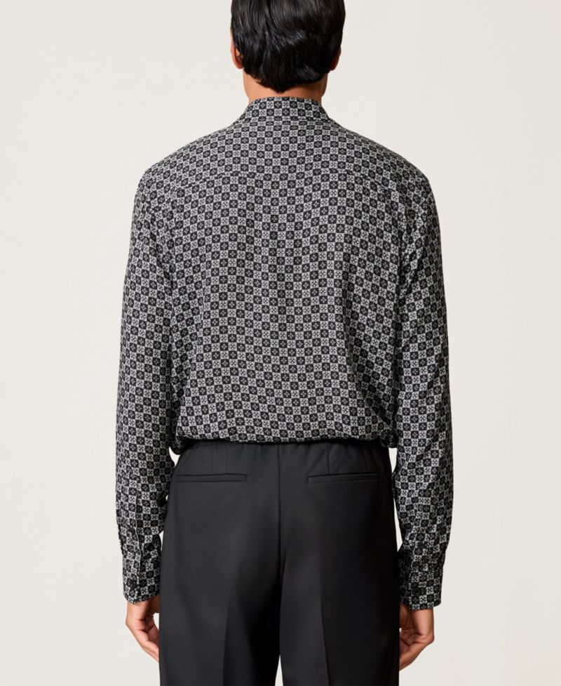 Men's Nix Medallion-Print Long-Sleeve Shirt