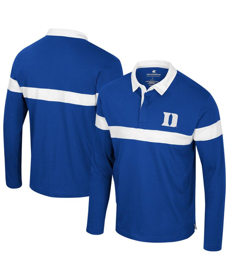 Men's Royal Duke Blue Devils Too Cool For School Long Sleeve Polo
