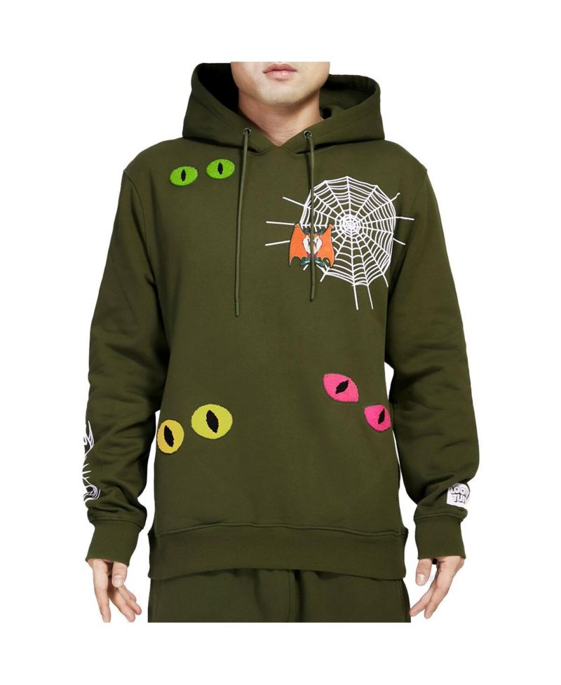 Men's and Women's Olive Looney Tunes Taz Dracula Horror Pullover Hoodie