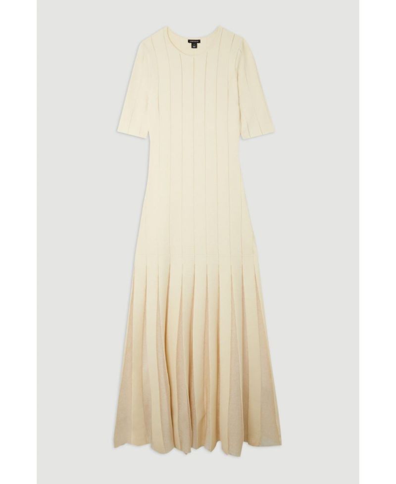 Women's Knit Full Skirt Midi Dress