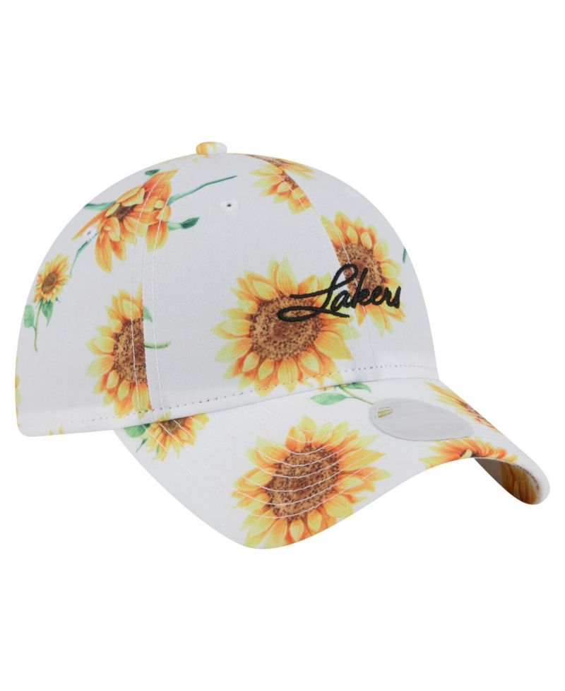 Women's White Los Angeles Lakers Adventure Flower 9TWENTY Adjustable Hat