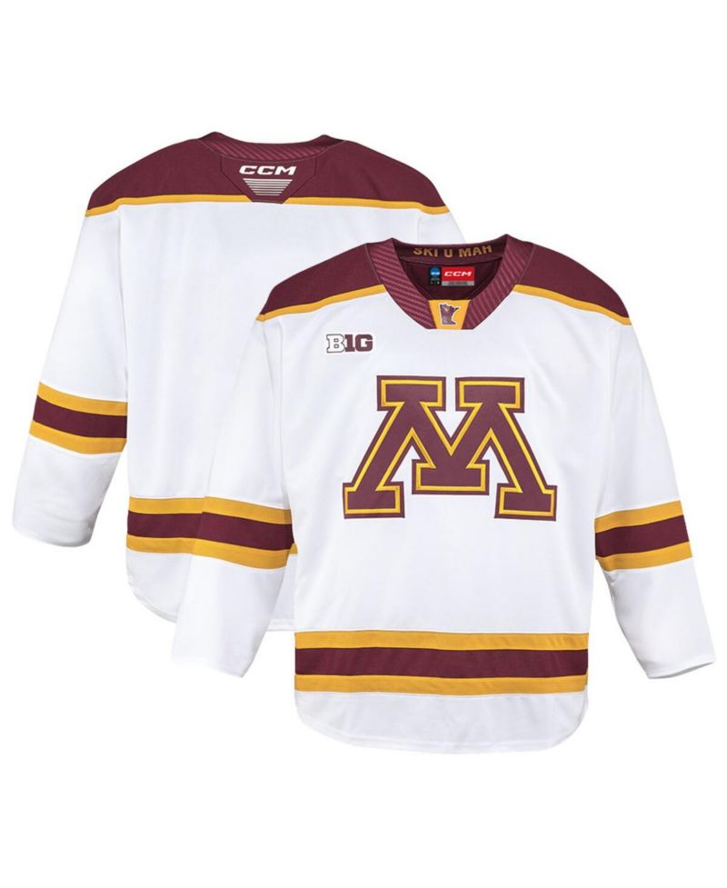 Men's White Minnesota Golden Gophers Away Replica Hockey Jersey