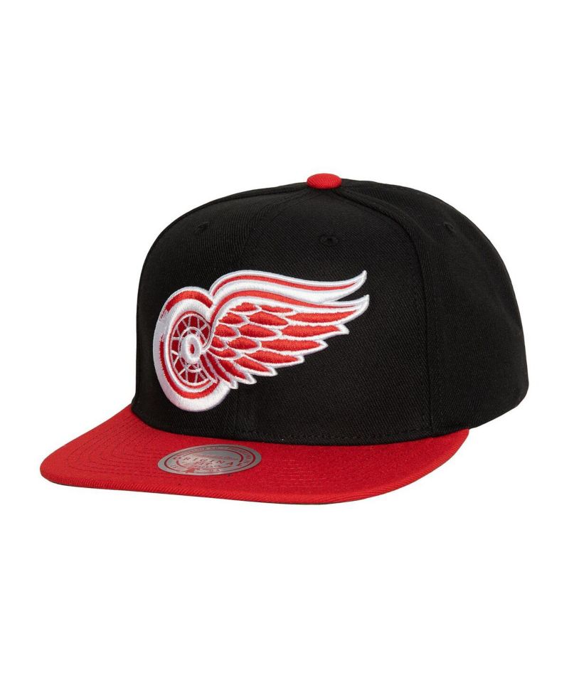 Men's Black Detroit Red Wings Core Team Ground 2.0 Snapback Hat