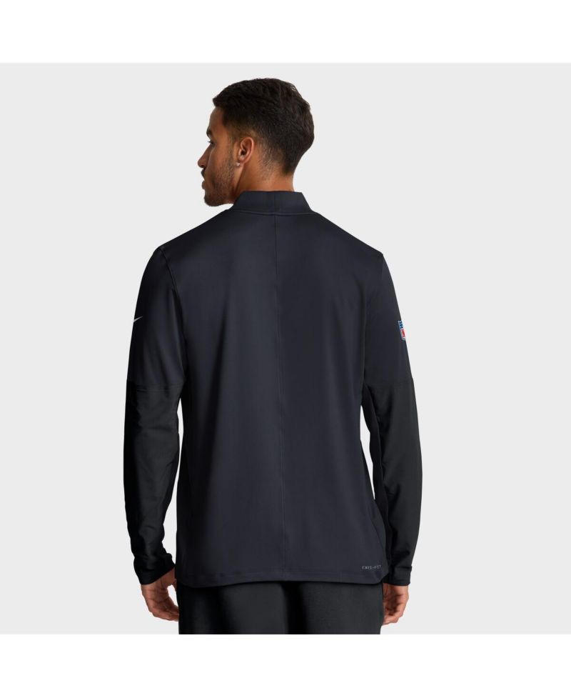 Men's Navy Houston Texans Sideline Dri-FIT Half-Zip Pullover