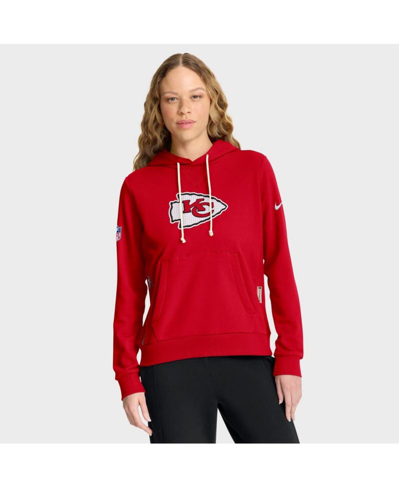 Women's Red Kansas City Chiefs Sideline Standard Issue Initial Home Dri-FIT Hoodie