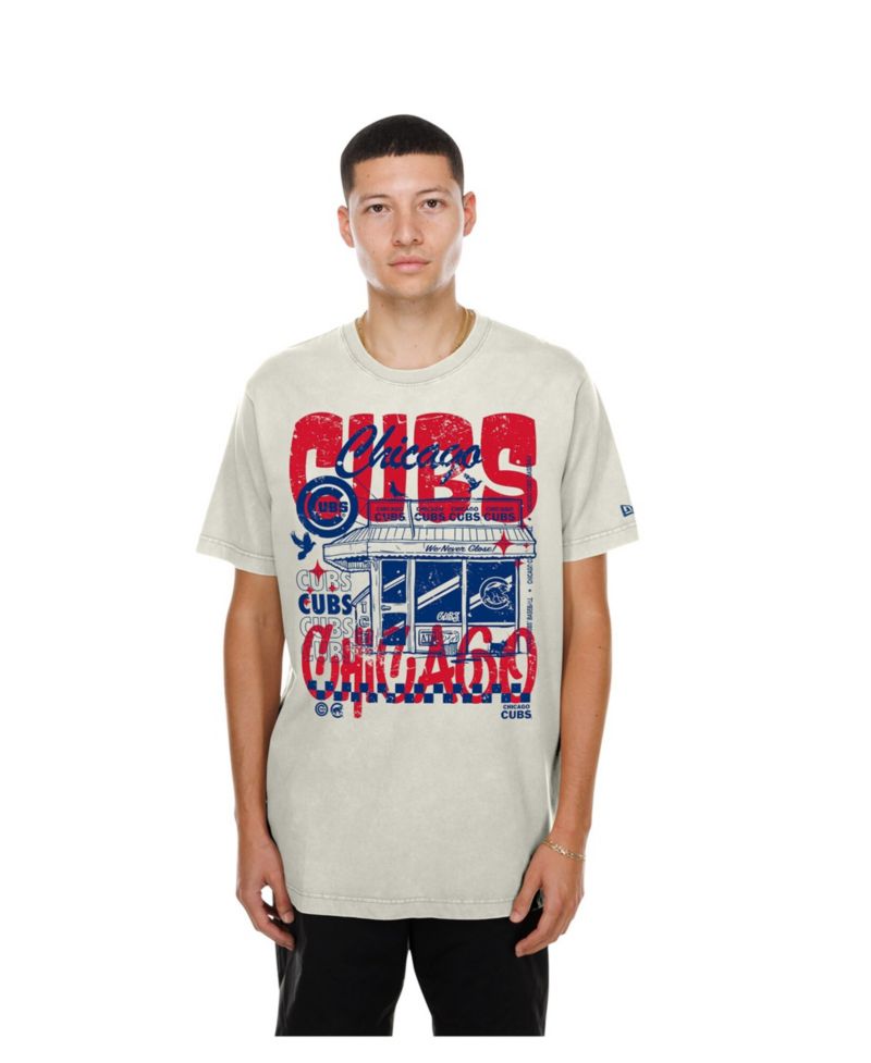 Men's Cream Chicago Cubs Injection Lifestyle Foodie Fashion T-Shirt