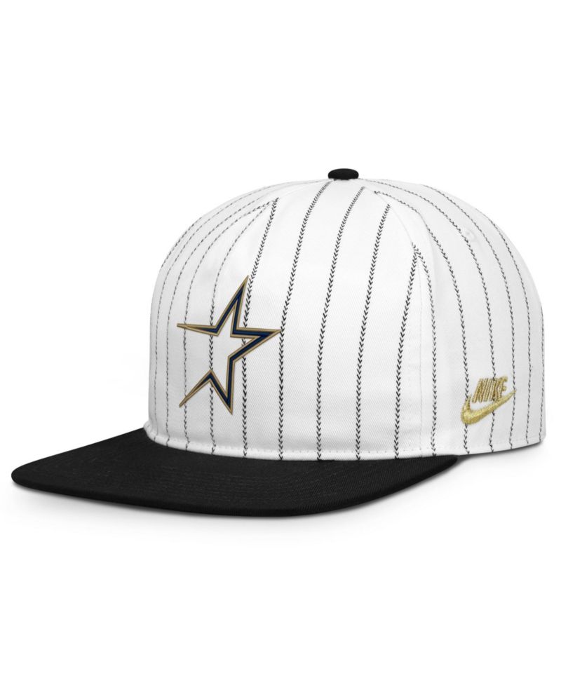Men's White/Black Houston Astros Cooperstown Collection Pro Adjustable Hat