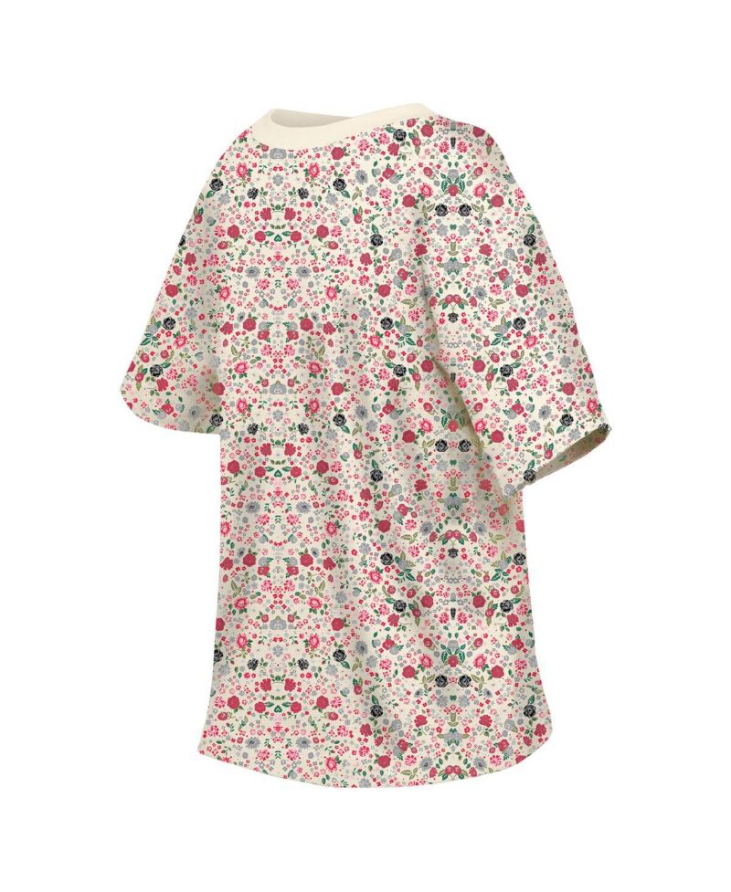 Women's Cream Kansas City Chiefs Glam Game Floral T-Shirt