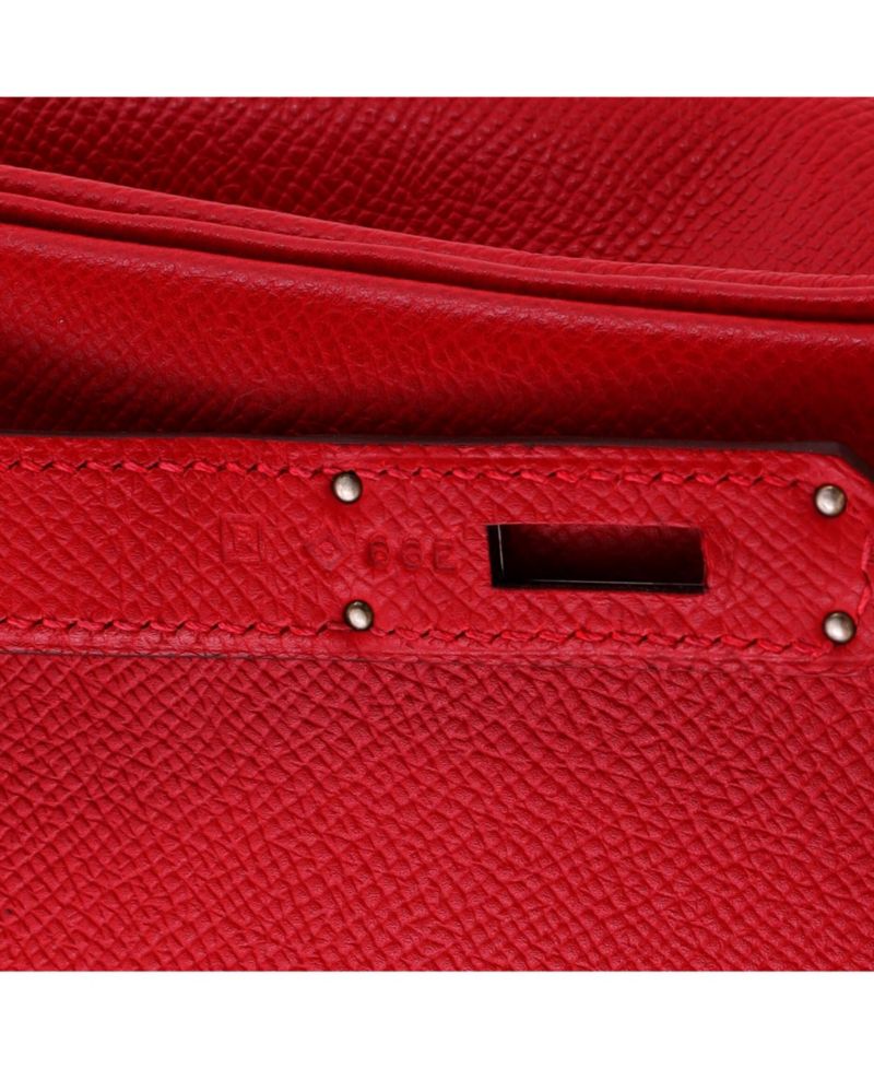 Pre-Owned Hermes Birkin 30 Handbag Red Epsom with Palladium Hardware