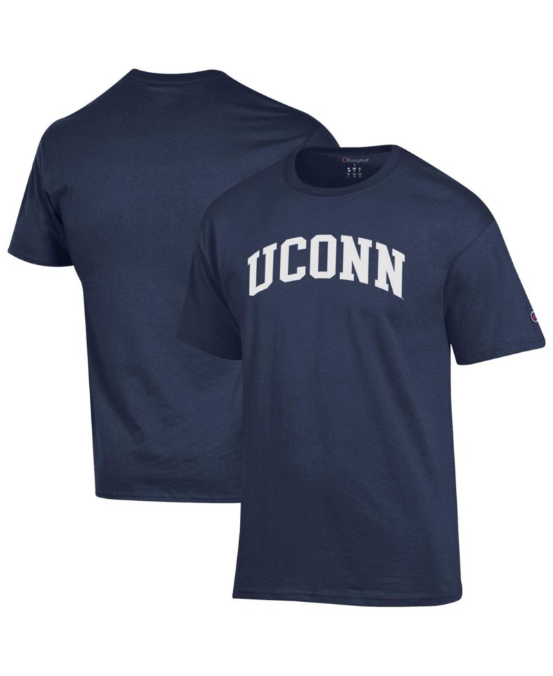 Men's UConn Huskies Basic Arch Screen Print Graphics T-Shirt