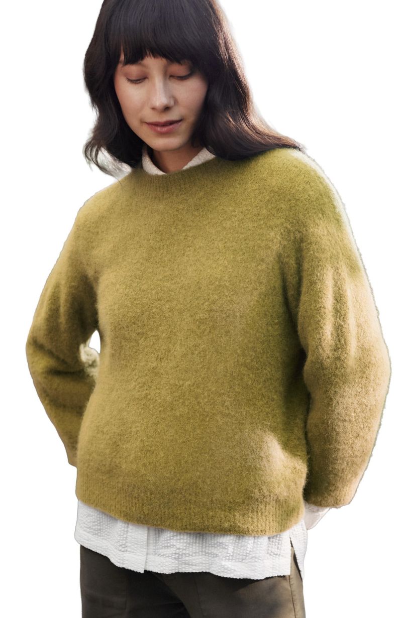 Women's Crew Neck Alpaca Sweater