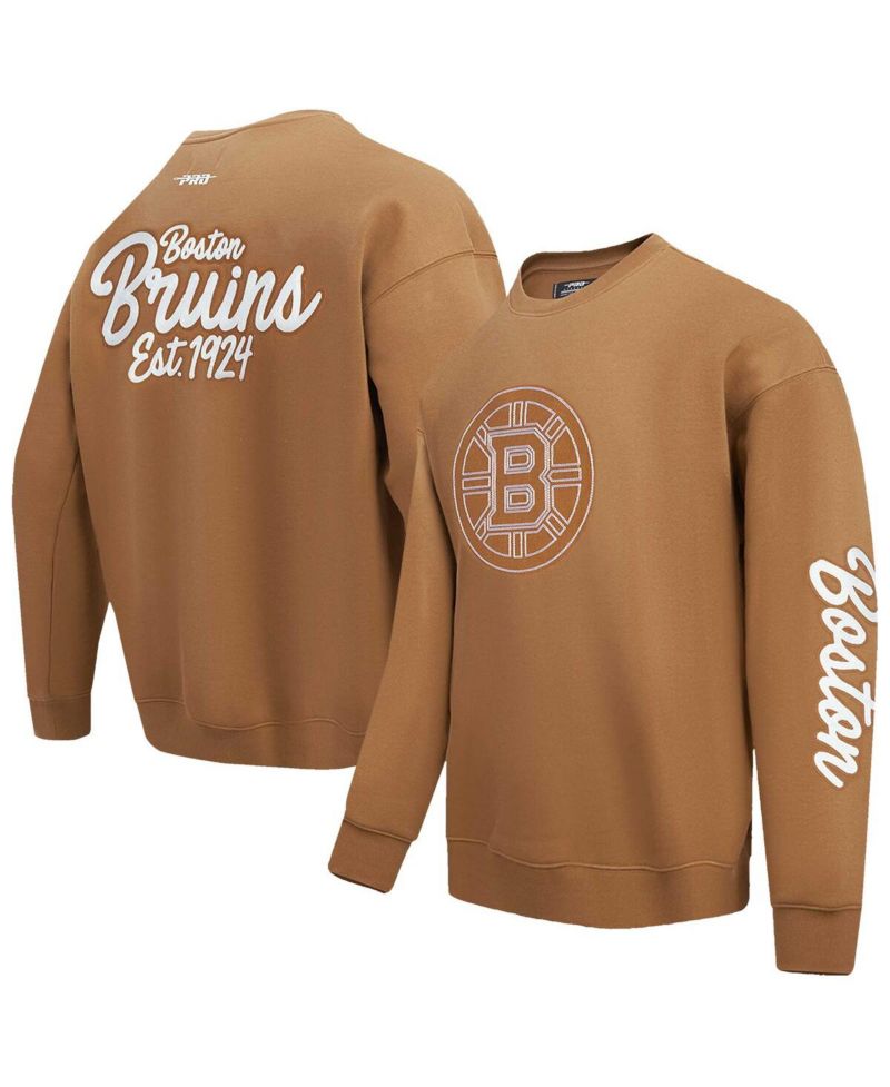 Men's Brown Boston Bruins Paint the City Pullover Sweatshirt