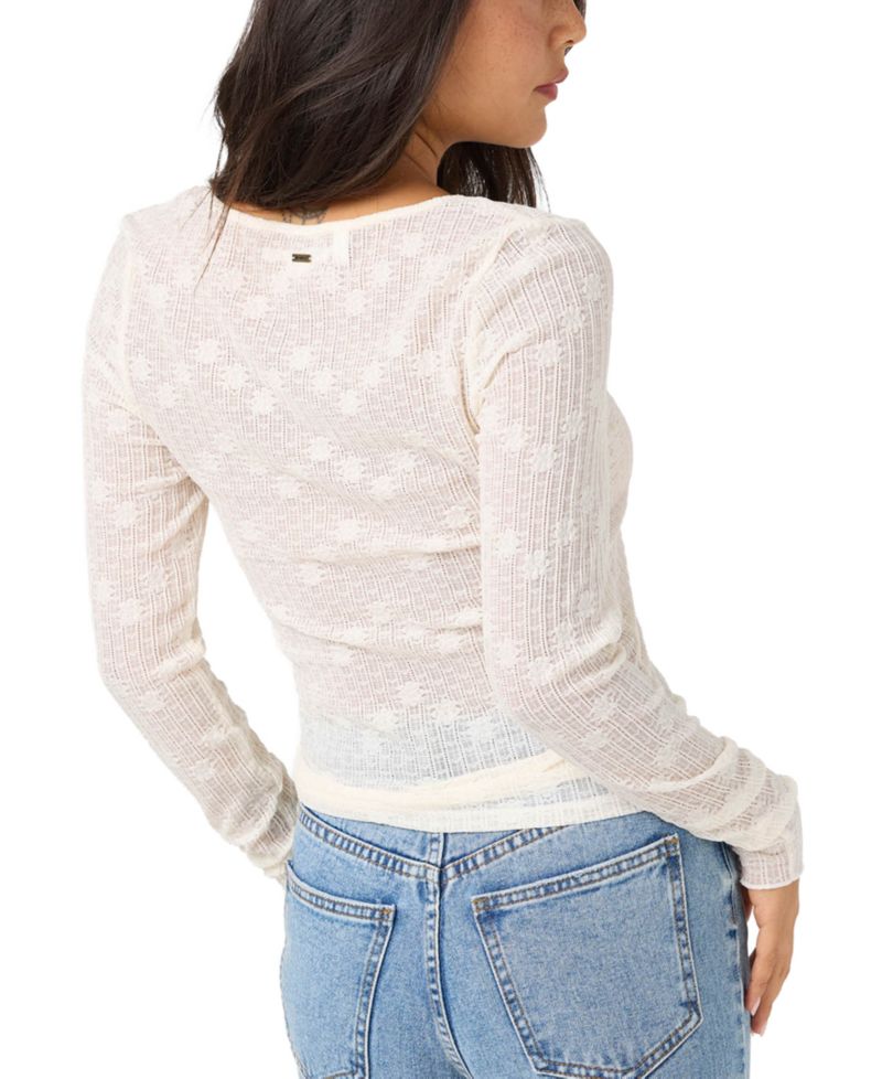 Women's Marliz Lace Detail Long-Sleeve Knit Top