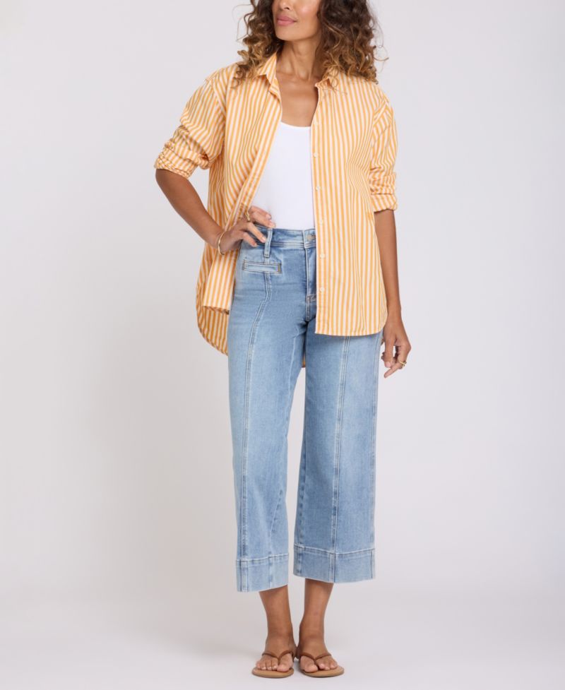 Petite Teresa Wide-Leg Ankle Jeans with Lift Tuck Technology