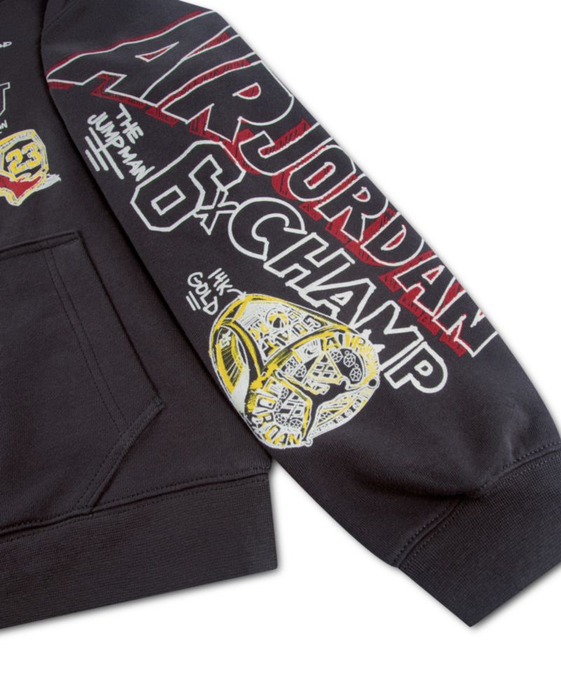 Boys' 4-20 Championship Ring Sketch Graphics Kangaroo Pocket Pullover Hoodie