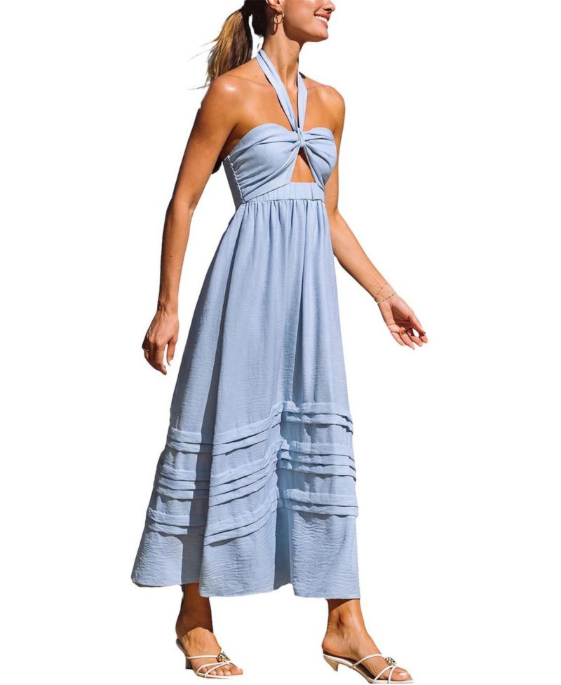 Women's Secret Garden Blue Maxi Beach Dress