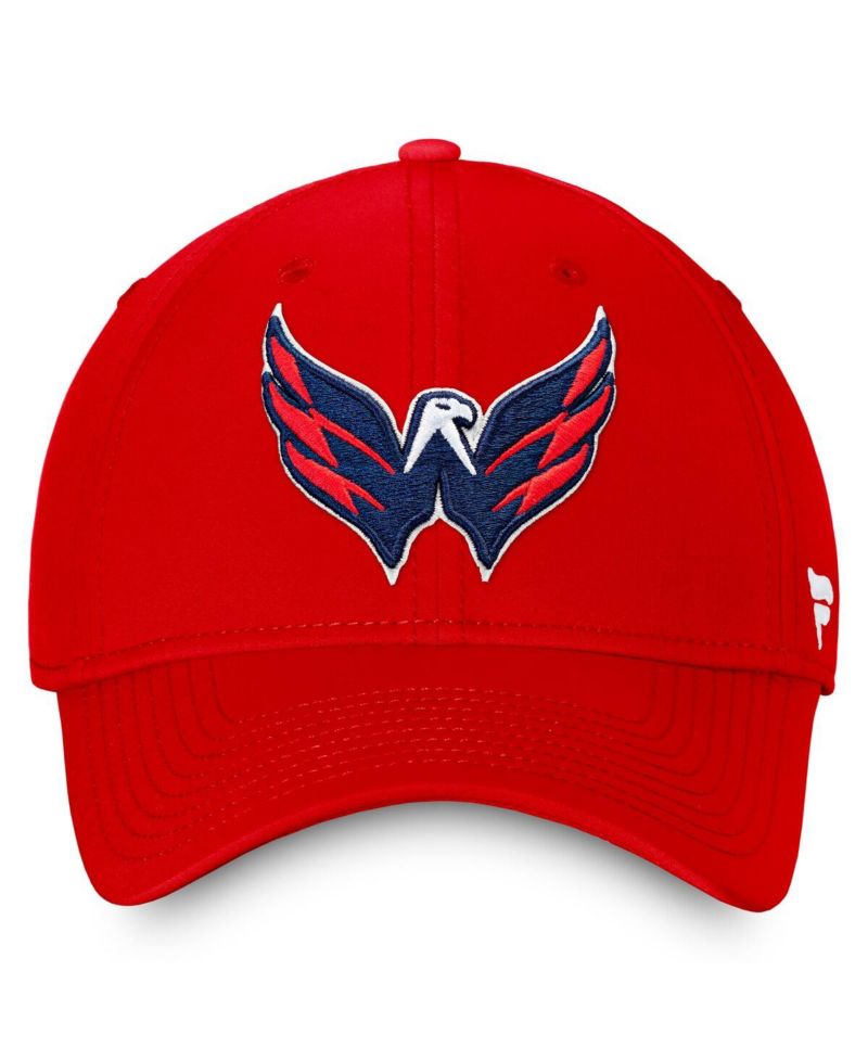 Men's Red Washington Capitals Core Primary Logo Flex Hat