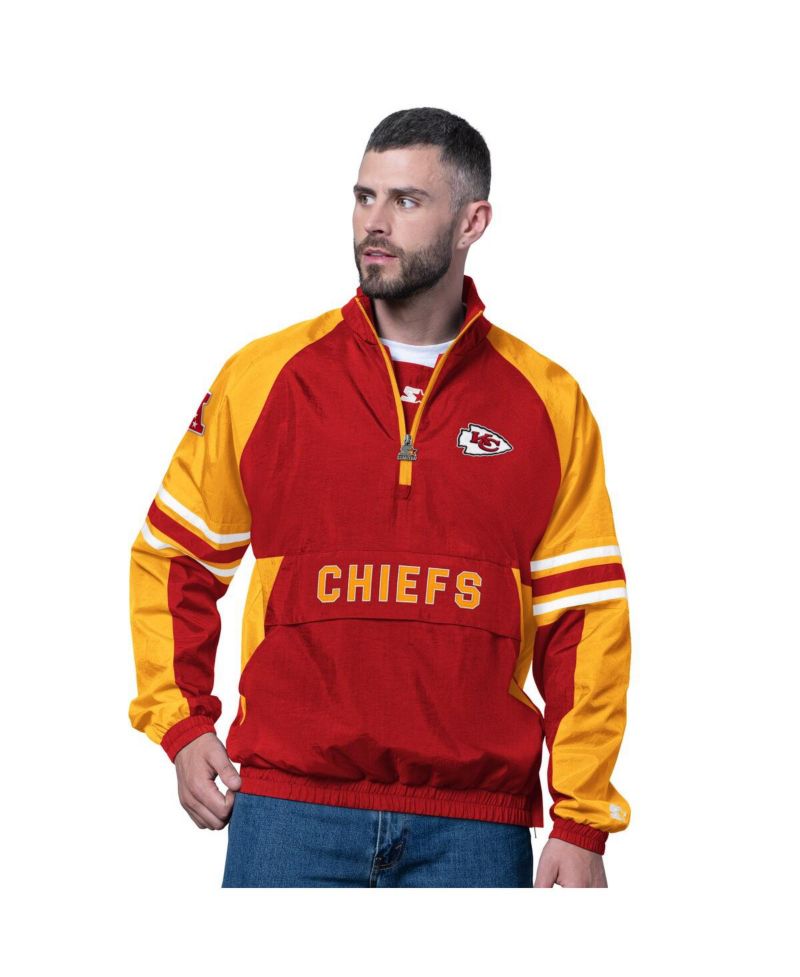 Men's Red Kansas City Chiefs Prospect Half-Zip Pullover Sweatshirt