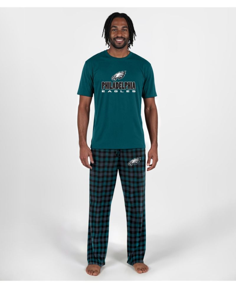 Men's Midnight Green Philadelphia Eagles Big Tall Highland Sleep Set