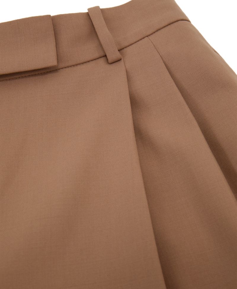 Women's Luna Pleated Wide-Leg Wool-Blend Trousers