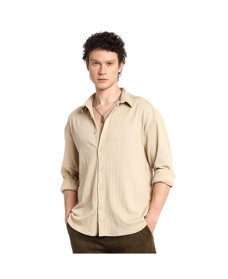 Men's Spear-Textured Shirt