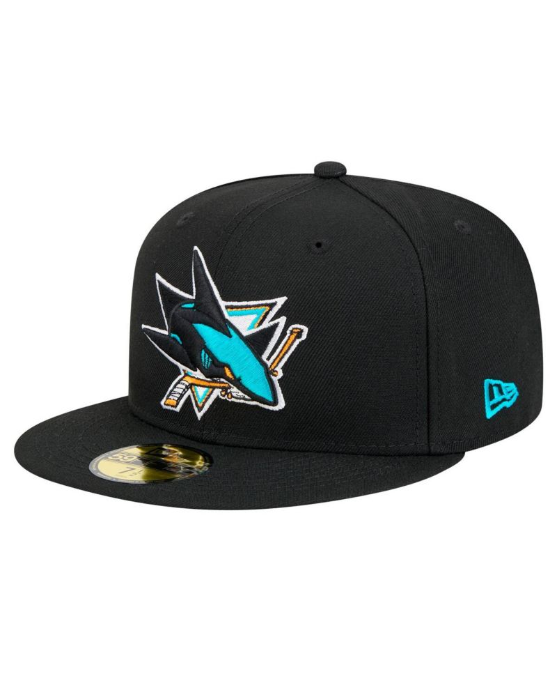 Men's Black San Jose Sharks Core 59FIFTY Fitted Hat