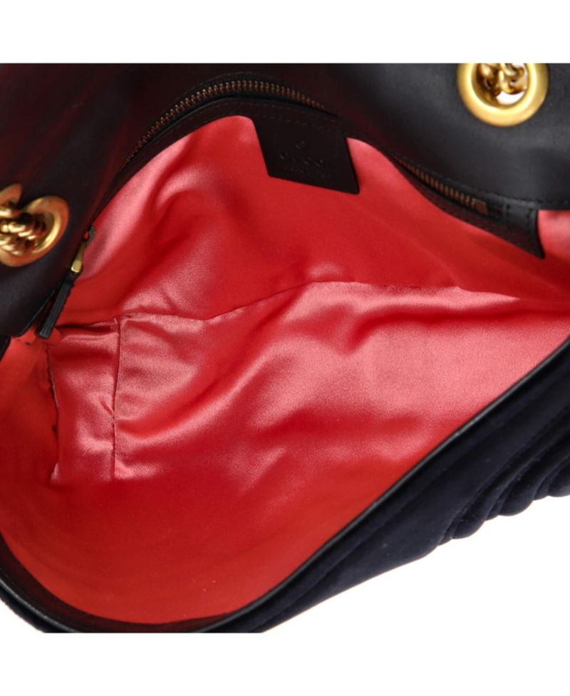 Small GG Marmont Flap Bag Matelasse Velvet