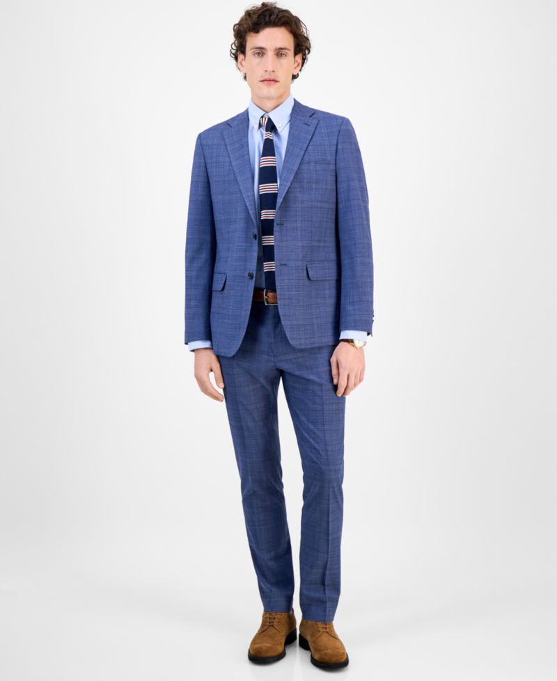 Men's Modern-Fit Wool TH-Flex Stretch Suit Separates Pant