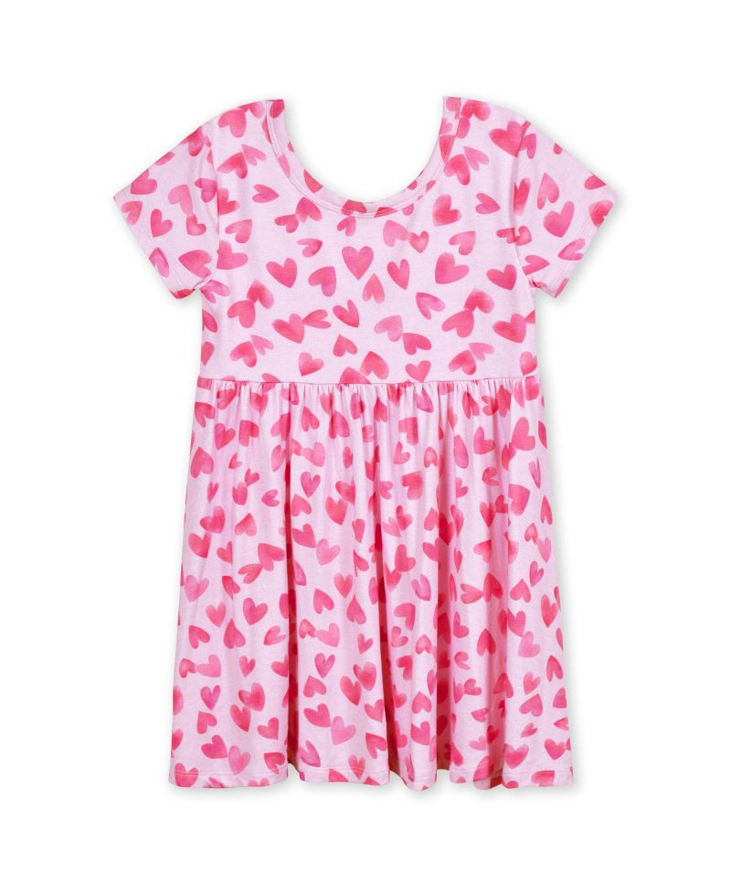 Baby Girls Midnight Floral Short Sleeve Twirl Dress