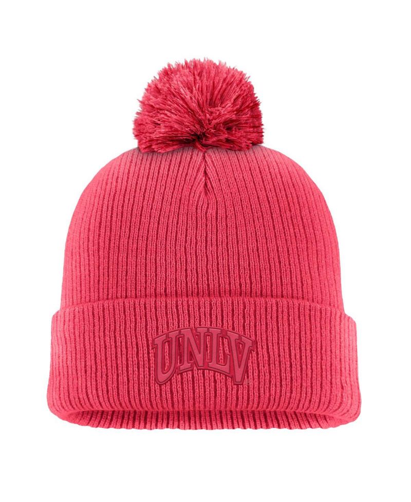 Men's Scarlet UNLV Rebels Tonal Peak Cuffed Knit Hat with Pom