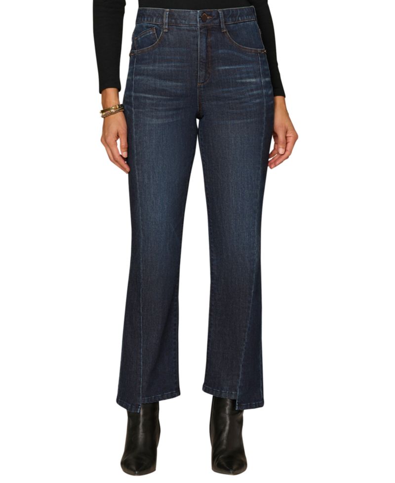 Petite "Ab"solution High-Rise Split-Hem Bootcut Jeans