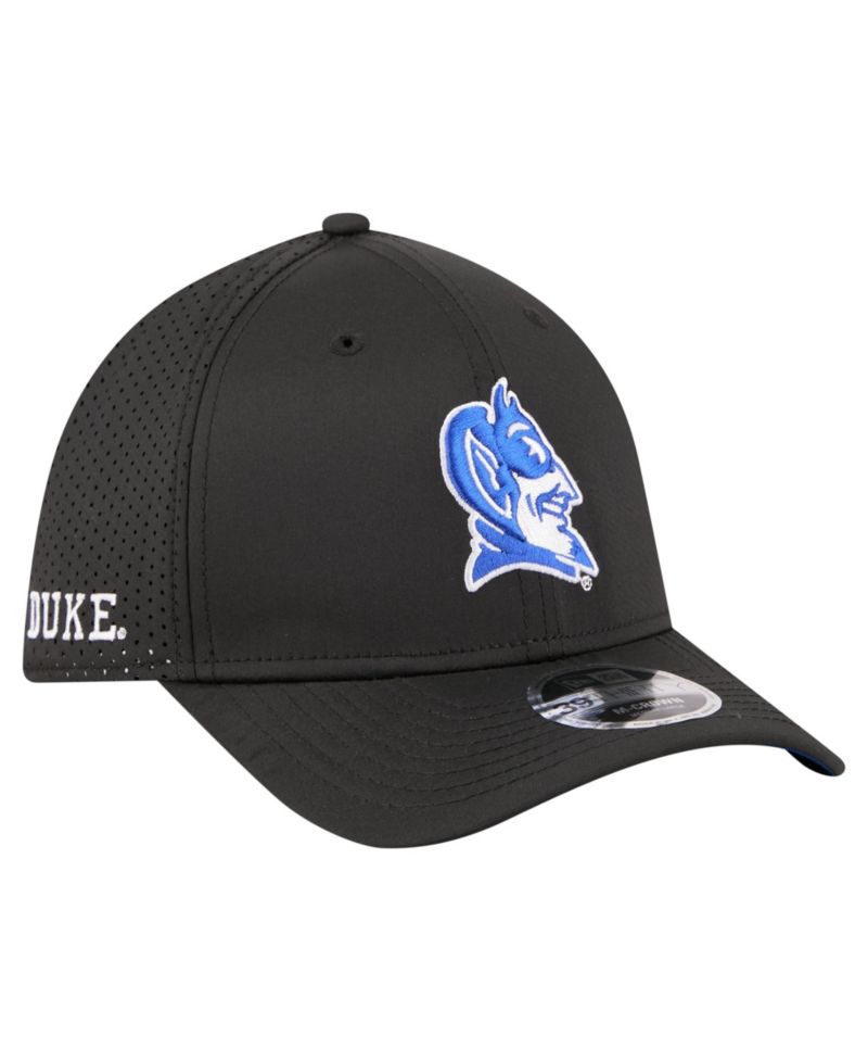 Men's Black Duke Blue Devils 39THIRTY M-Crown Stretch Hat