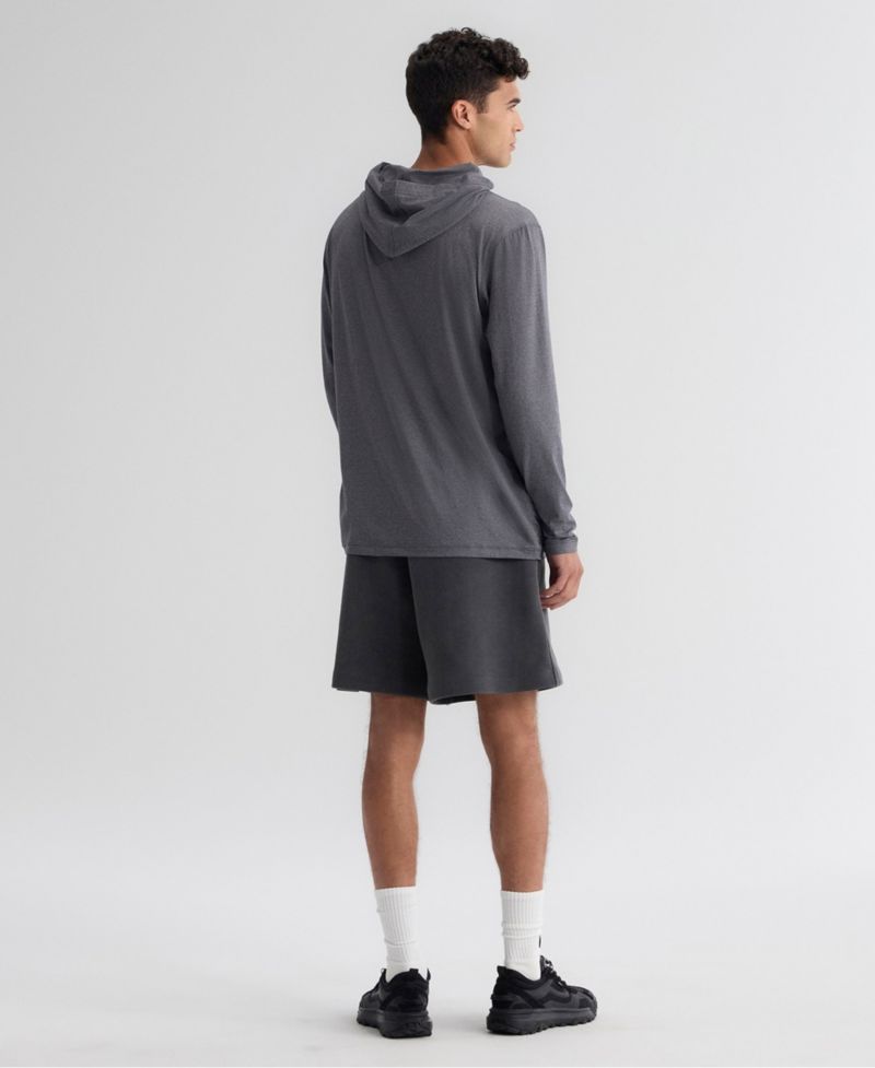 Men's Charcoal Detroit Lions Clutch Long Sleeve Hooded T-Shirt