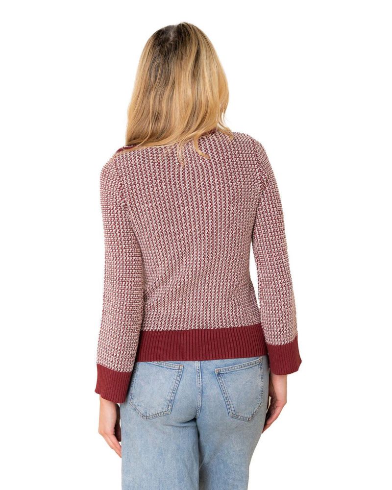 Women's Hope and Henry Organic Tweed Stitch Turtleneck Sweater