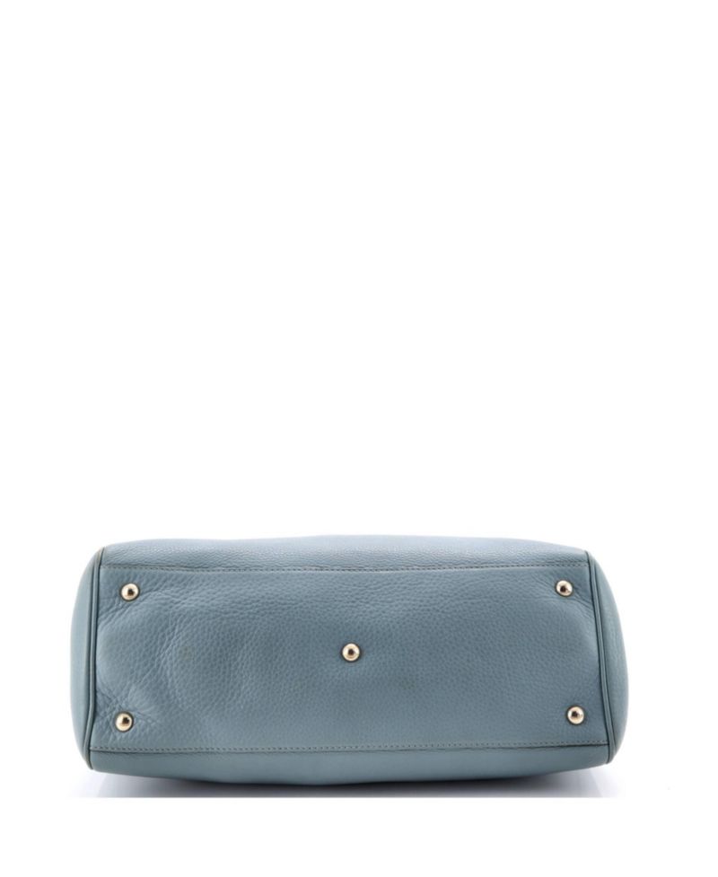 Medium Bamboo Shopper Tote Leather