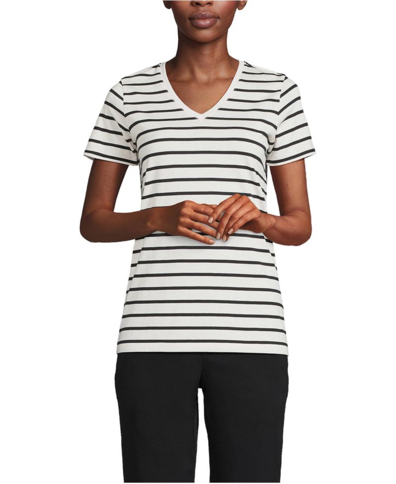 Women's Relaxed Supima Cotton V-Neck T-Shirt