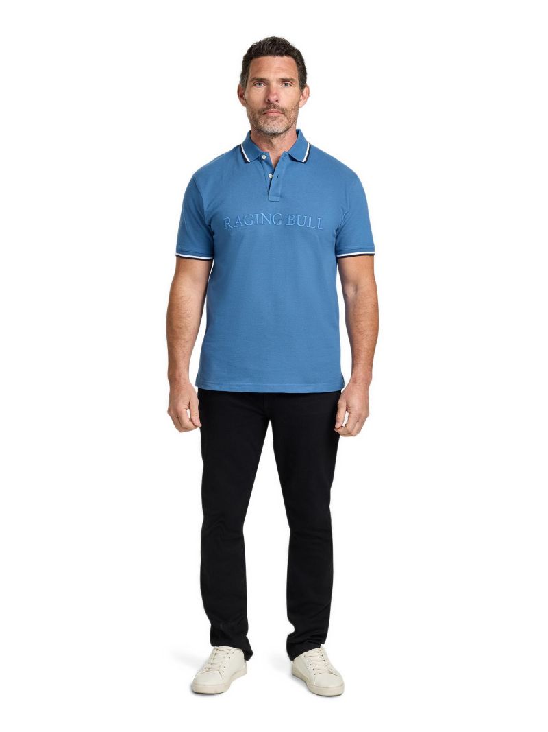 Men's Short Sleeve Embroidery Pique Polo