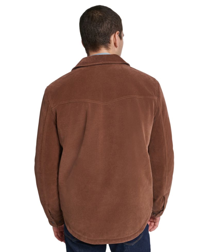 Men's Faux Suede Western Shirt Jacket