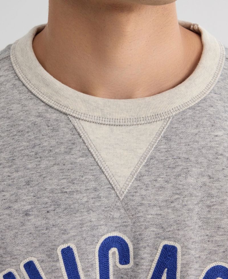 Men's Chicago Cubs Iconic Terry Short-Sleeve Sweatshirt