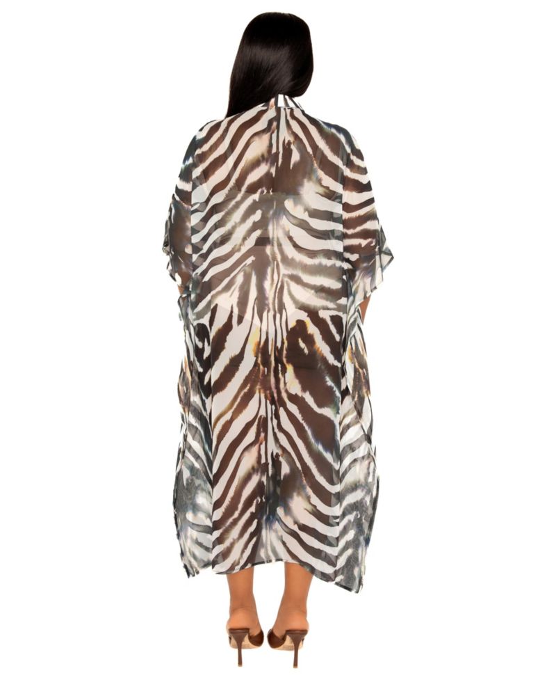 Women's Plus Size Print Shirtdress Cover Up